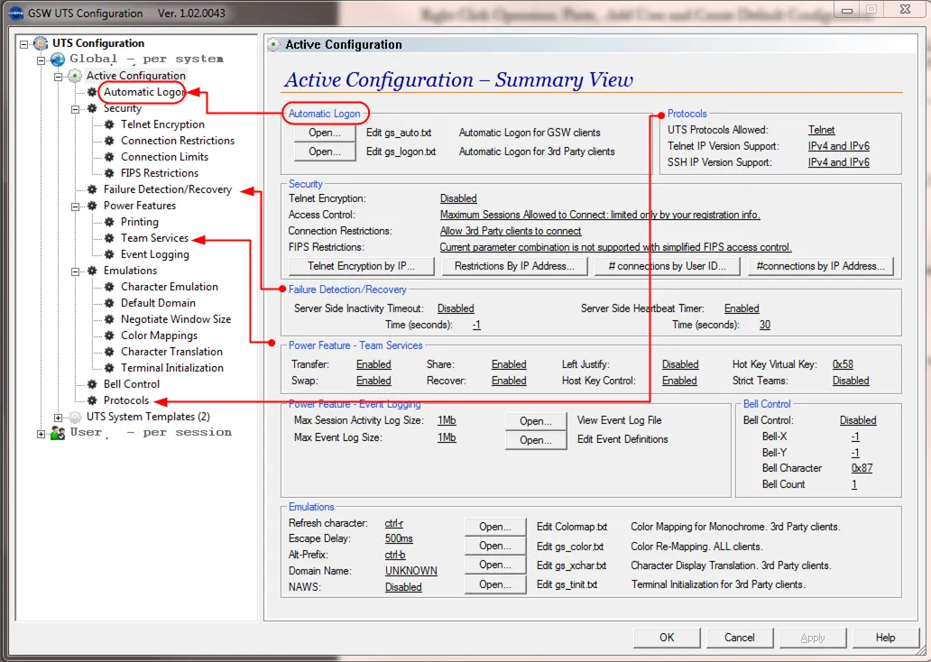 Active Configuration Summary View Explained