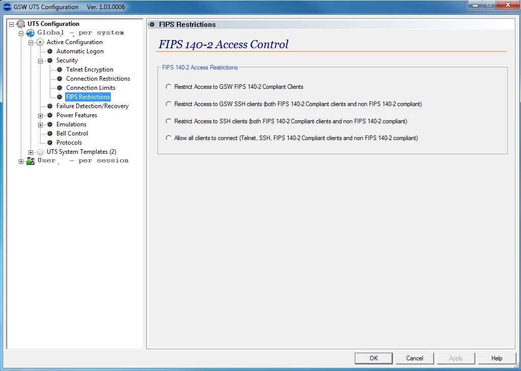 Security - FIPS 140-2 Control